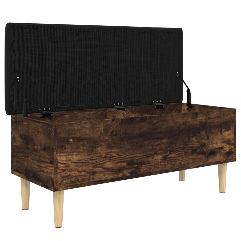 skobænk 102x42x46 cm konstrueret træ røget egetræsfarve