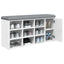 skobænk 102x32x50 cm konstrueret træ hvid