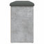 skobænk 102x32x50 cm konstrueret træ betongrå