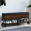 skobænk 102x32x45 cm konstrueret træ brun egetræsfarve