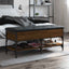 skobænk 102x42x45 cm konstrueret træ brun egetræsfarve