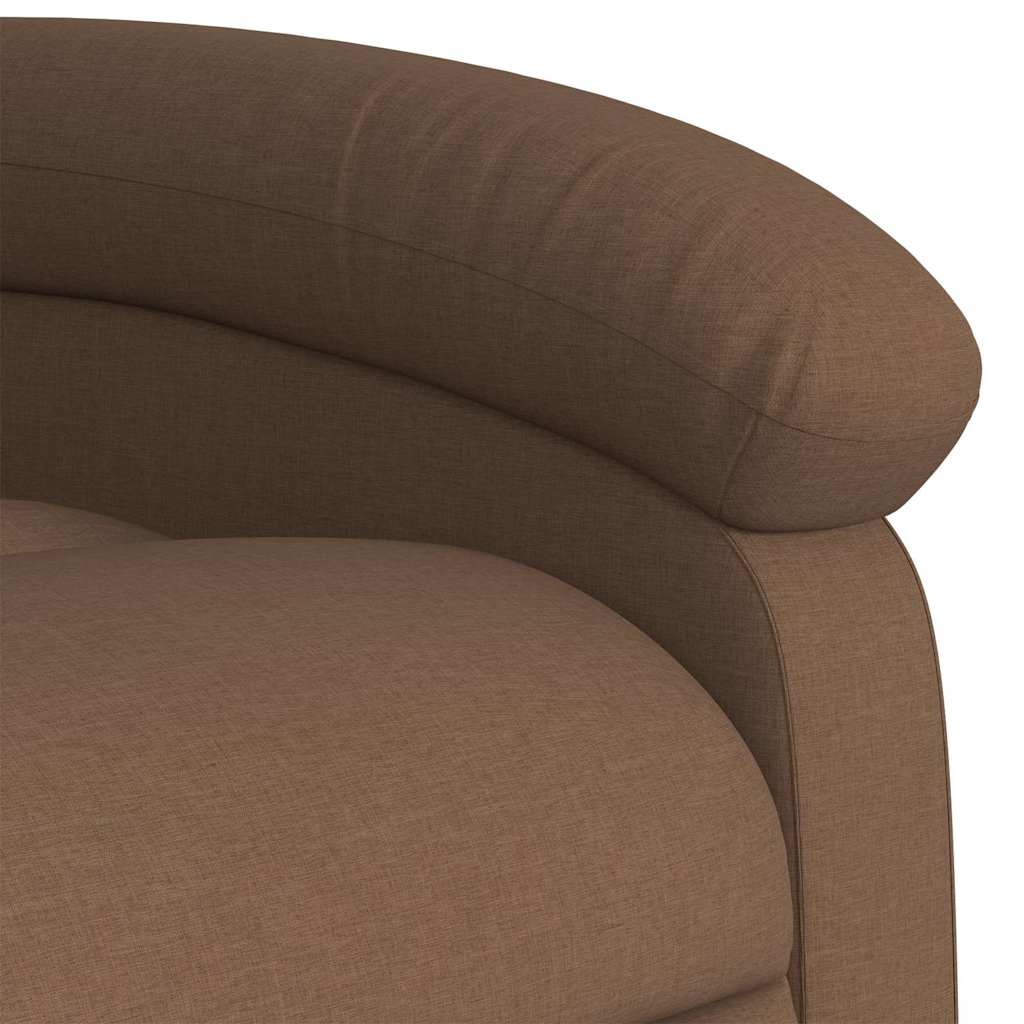 eldrevet massagestol stof brun