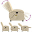 eldrevet massagestol stof cremefarvet
