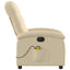 eldrevet massagestol stof cremefarvet