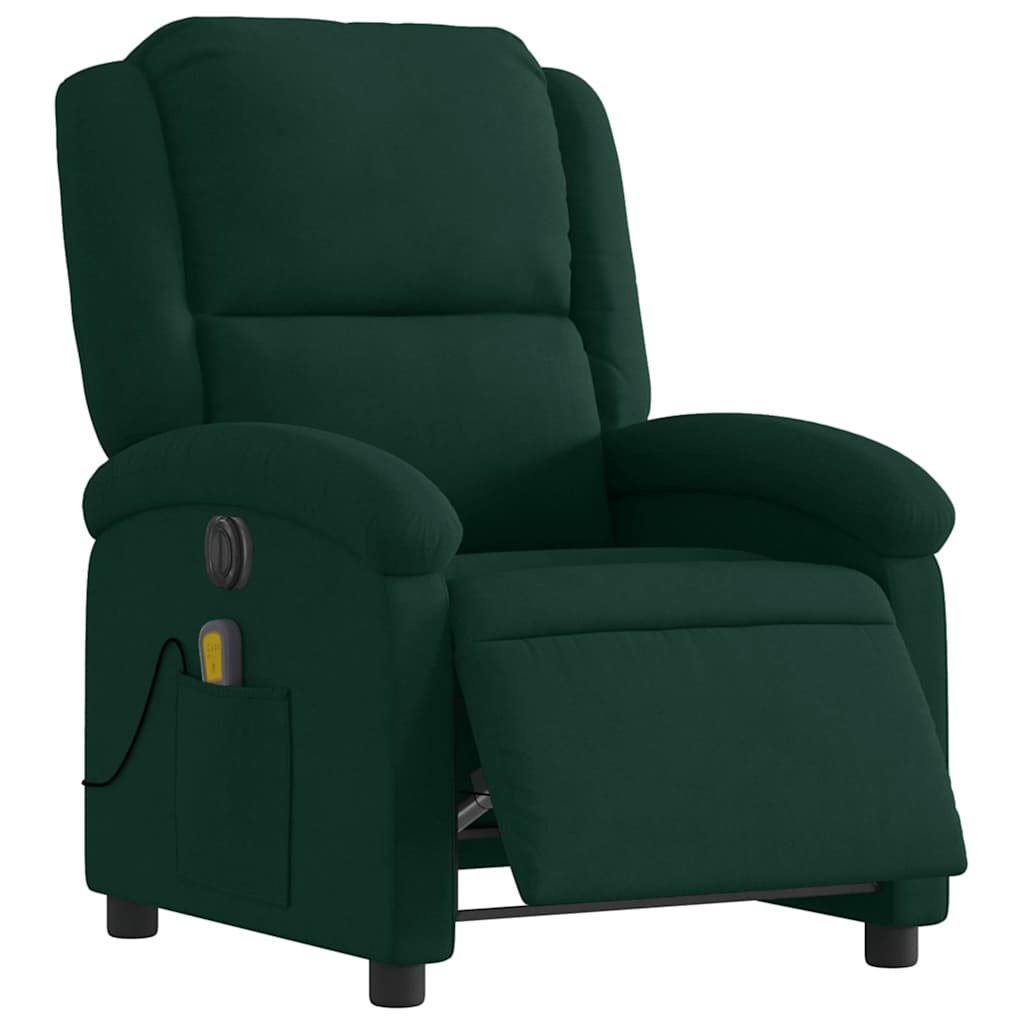 massagestol velour mørkegrøn