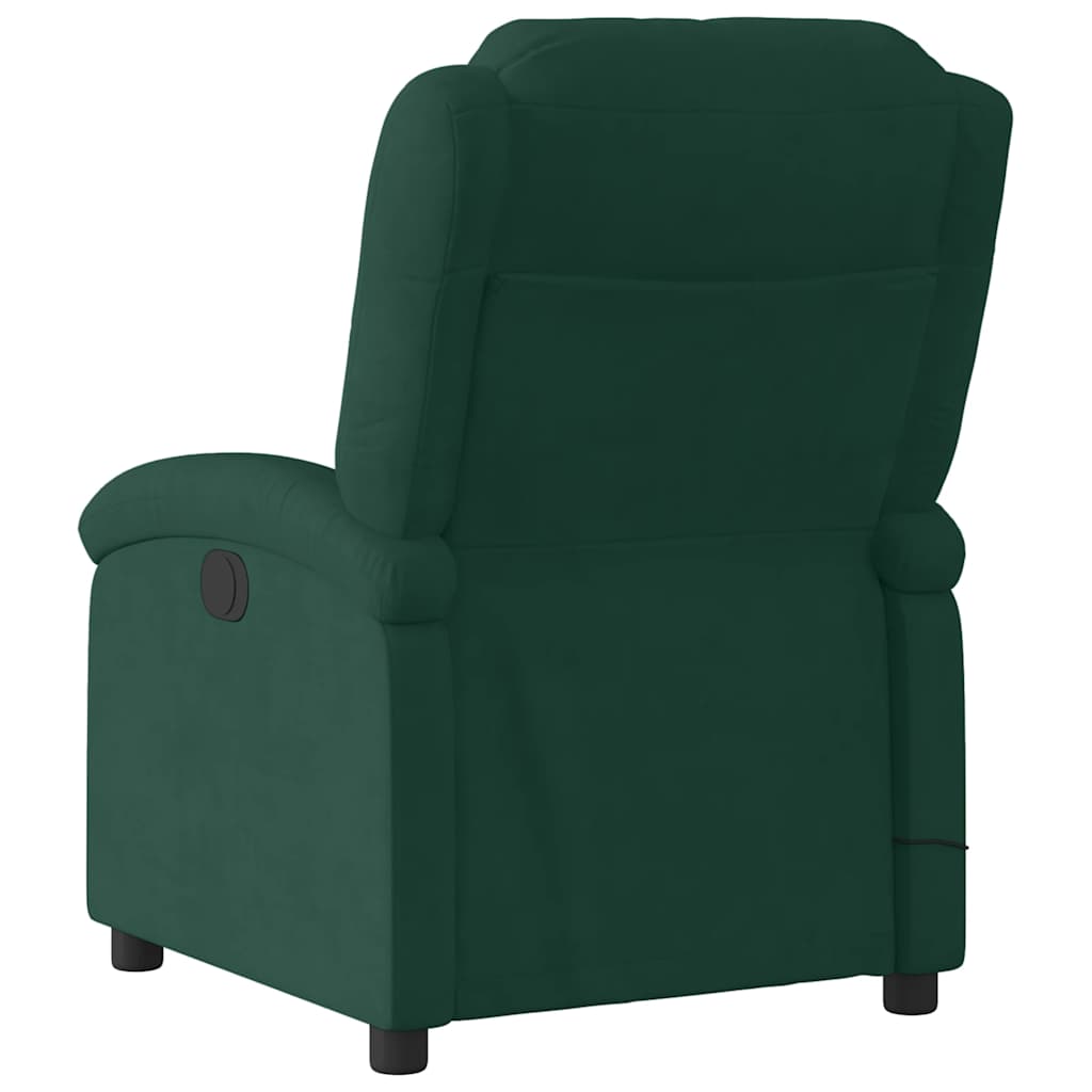 massagestol velour mørkegrøn