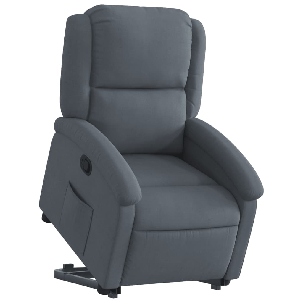 løftestol velour mørkegrå