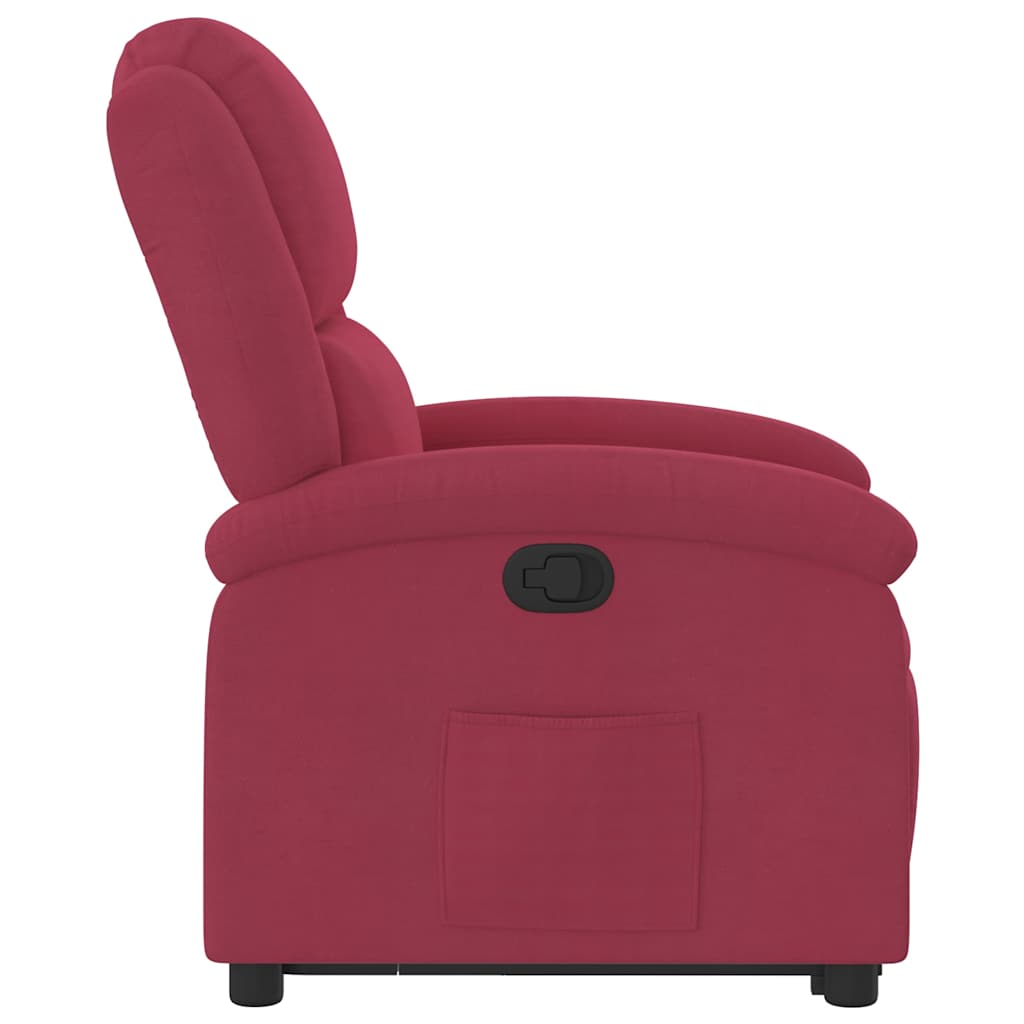 løftestol velour vinrød