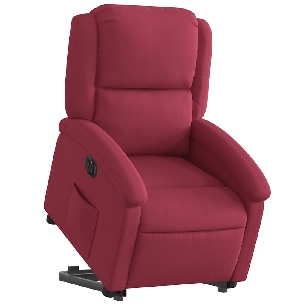 løftestol velour vinrød