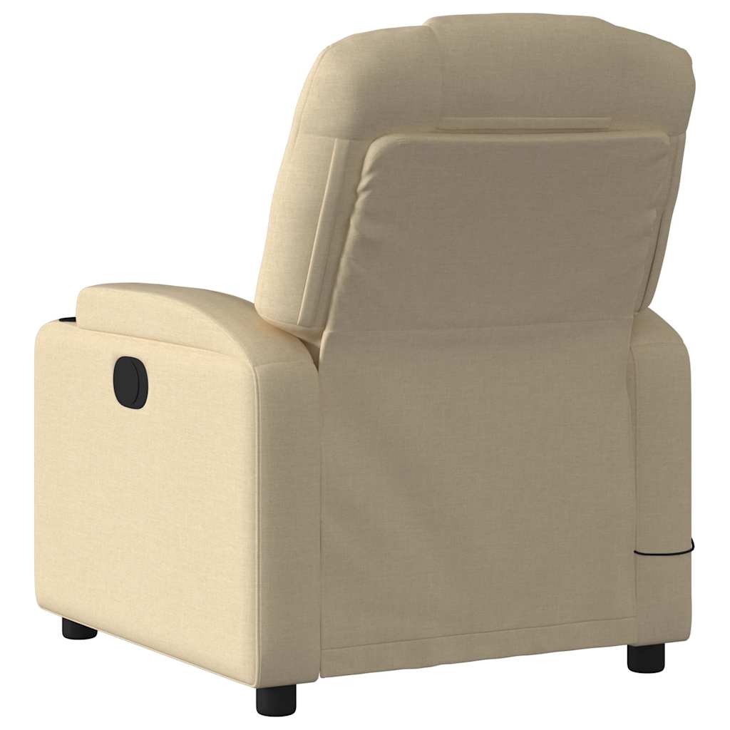 eldrevet massagestol stof cremefarvet