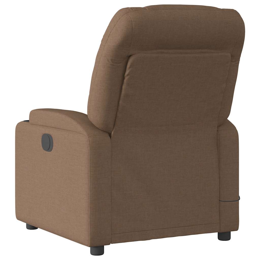 eldrevet massagestol stof brun