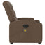 eldrevet massagestol stof brun