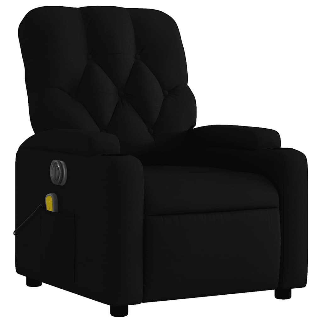 eldrevet massagestol stof sort