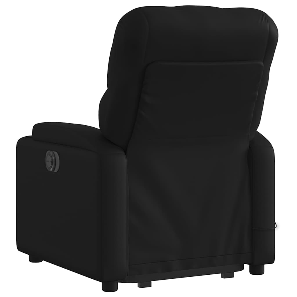 løftestol med massagefunktion kunstlæder sort