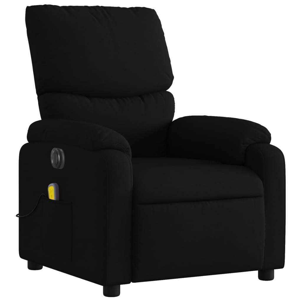 eldrevet massagestol stof sort