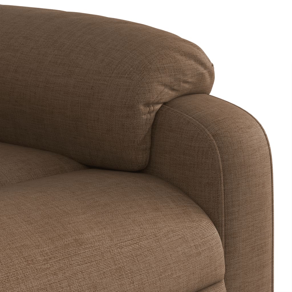 eldrevet massagestol stof brun