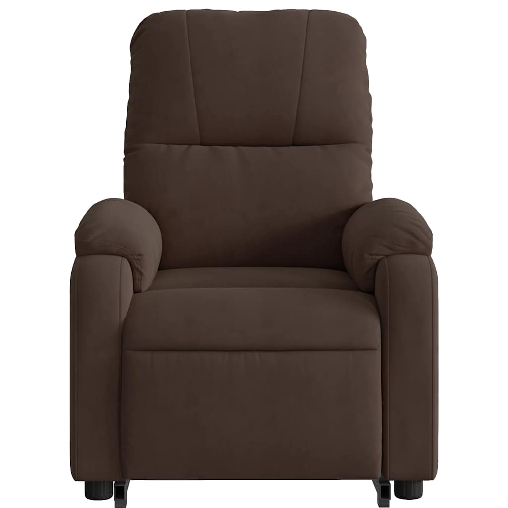 løftestol mikrofiberstof brun