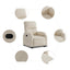massagestol med løftefunktion mikrofiberstof beige
