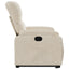 massagestol med løftefunktion mikrofiberstof beige