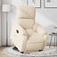 massagestol med løftefunktion mikrofiberstof beige