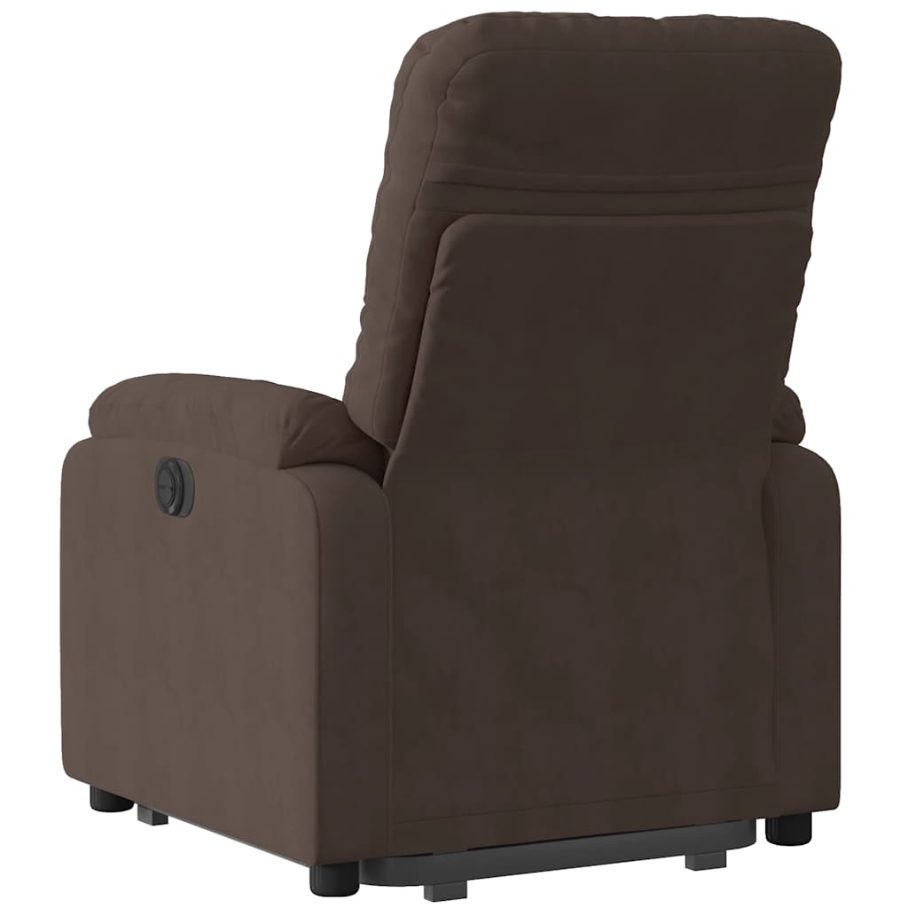 løftestol mikrofiberstof brun