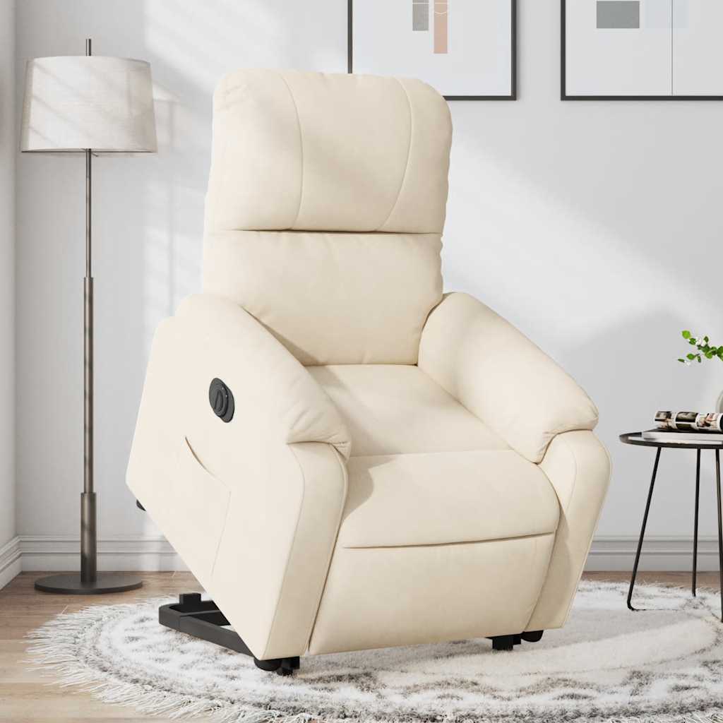 løftestol mikrofiberstof beige