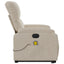 massagestol med løftefunktion mikrofiberstof beige