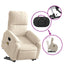 massagestol med løftefunktion mikrofiberstof beige