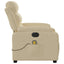 eldrevet massagestol stof cremefarvet