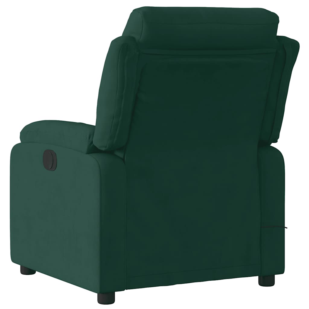 massagestol velour mørkegrøn