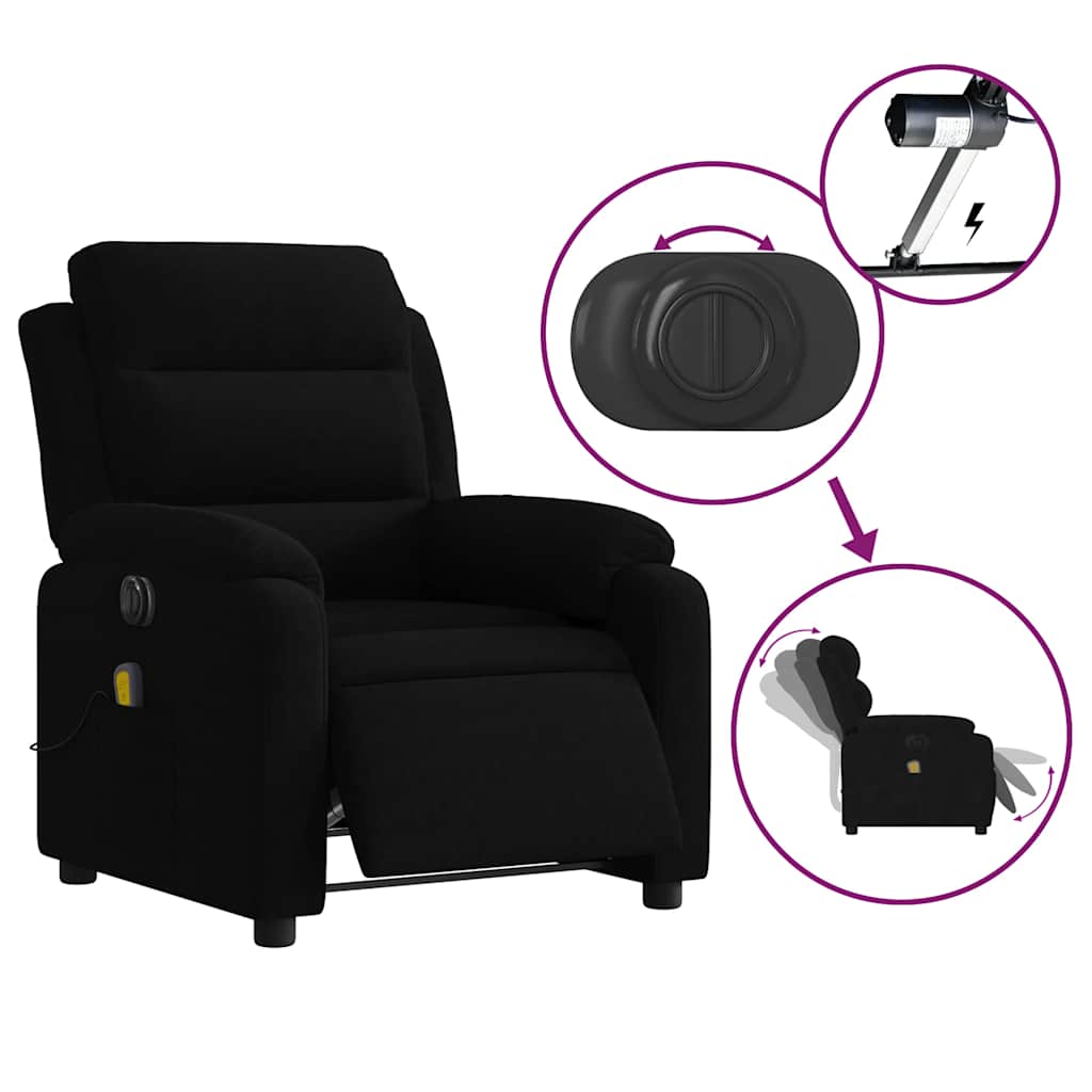 massagestol velour sort