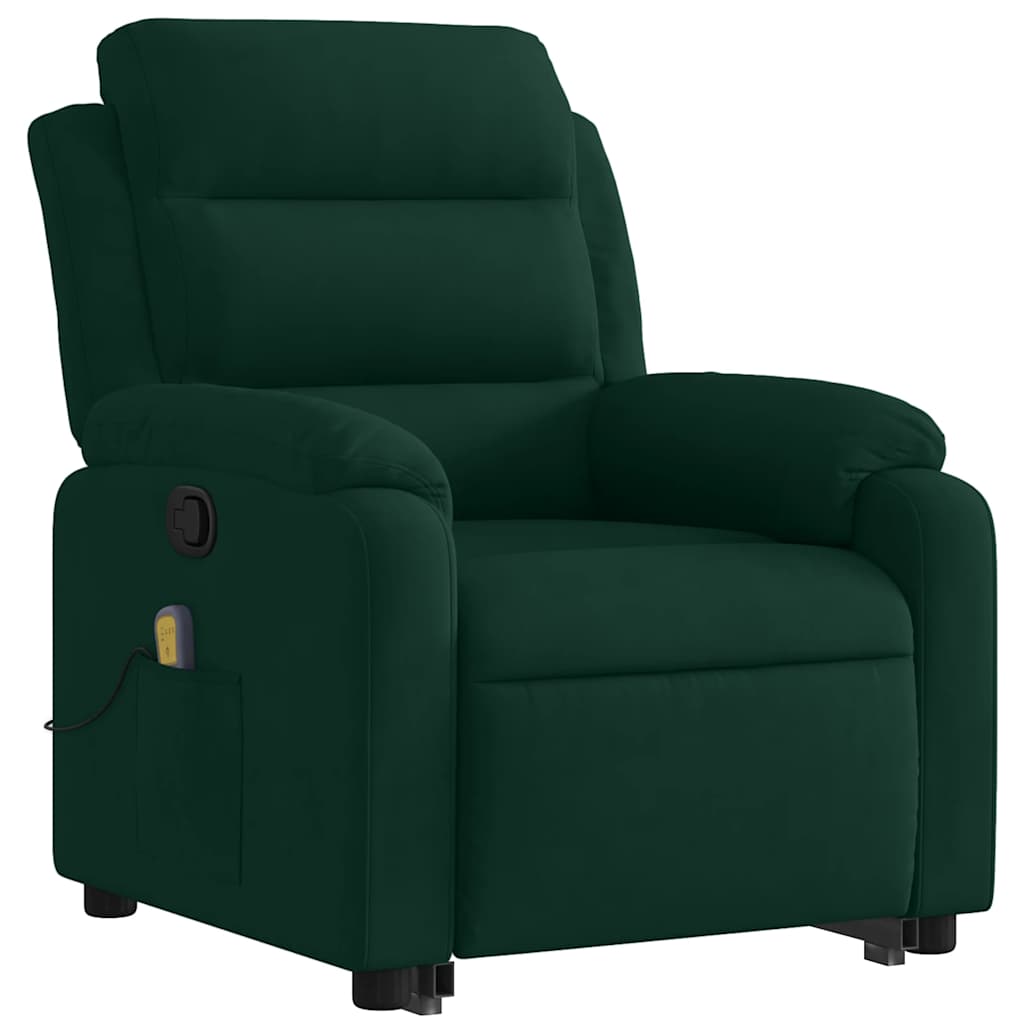løftestol velour mørkegrøn