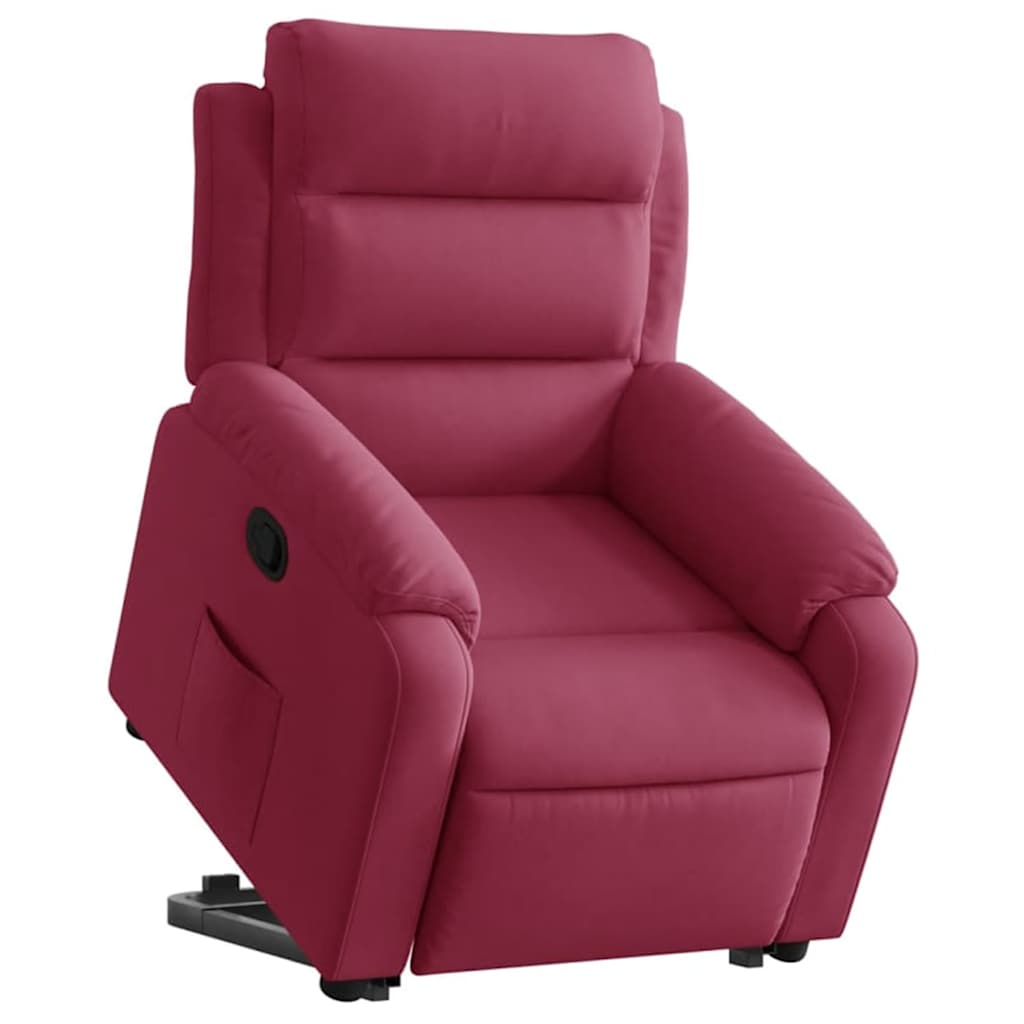 løftestol velour vinrød