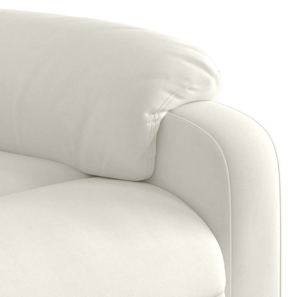 løftestol velour cremefarvet