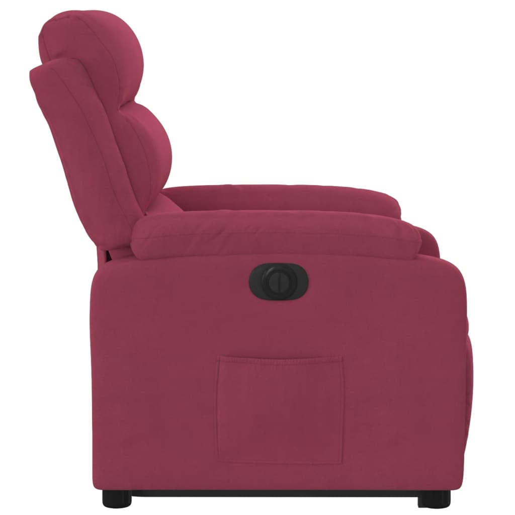løftestol velour vinrød