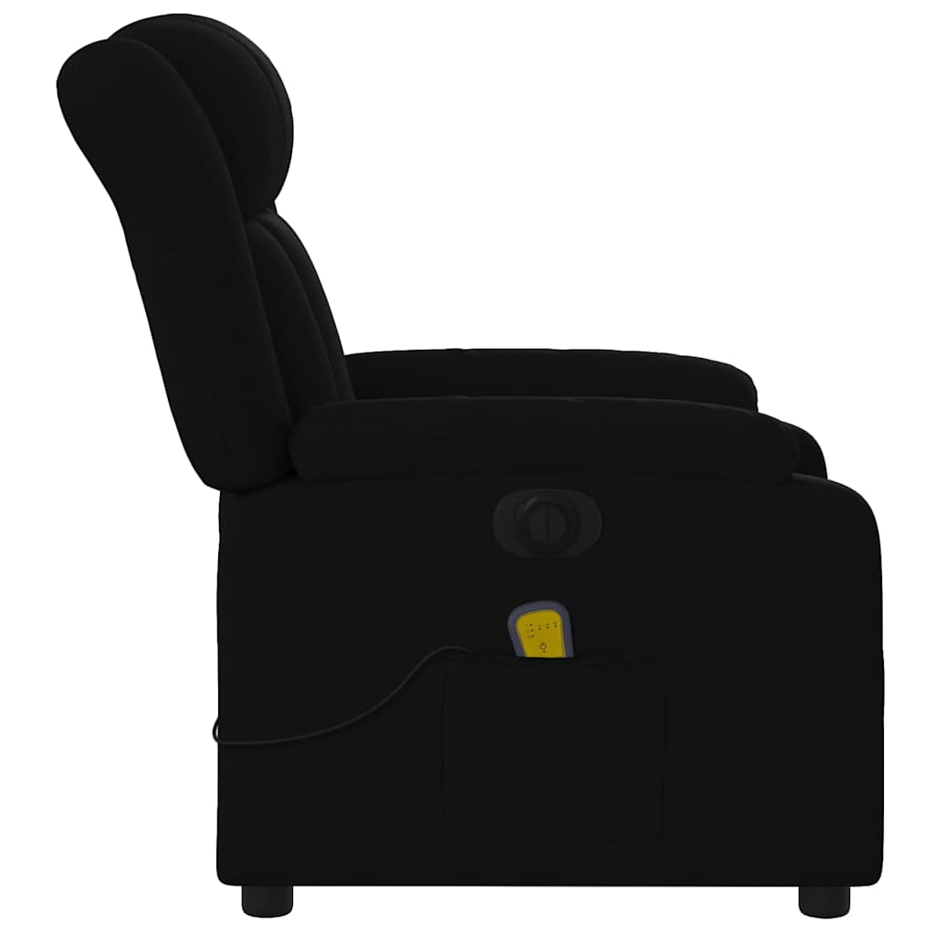 eldrevet massagestol stof sort