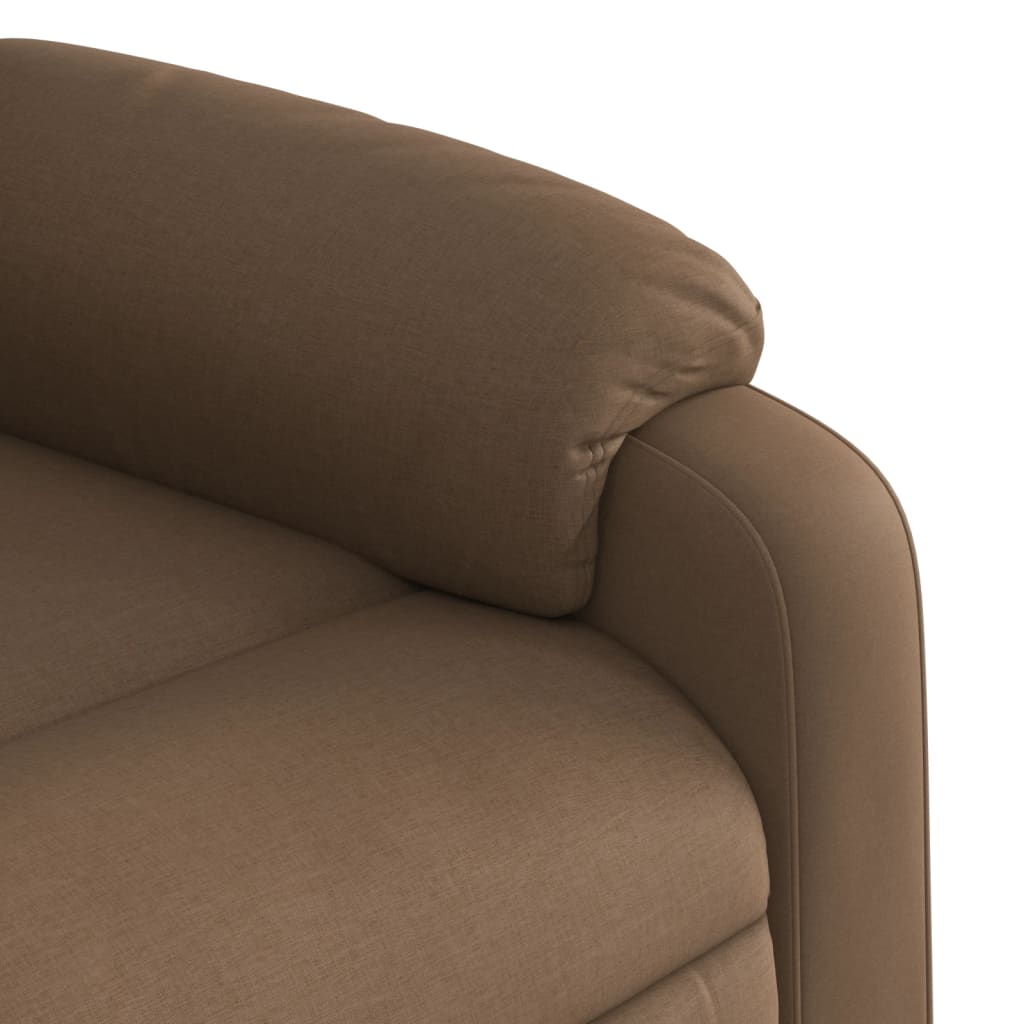 eldrevet massagestol stof brun