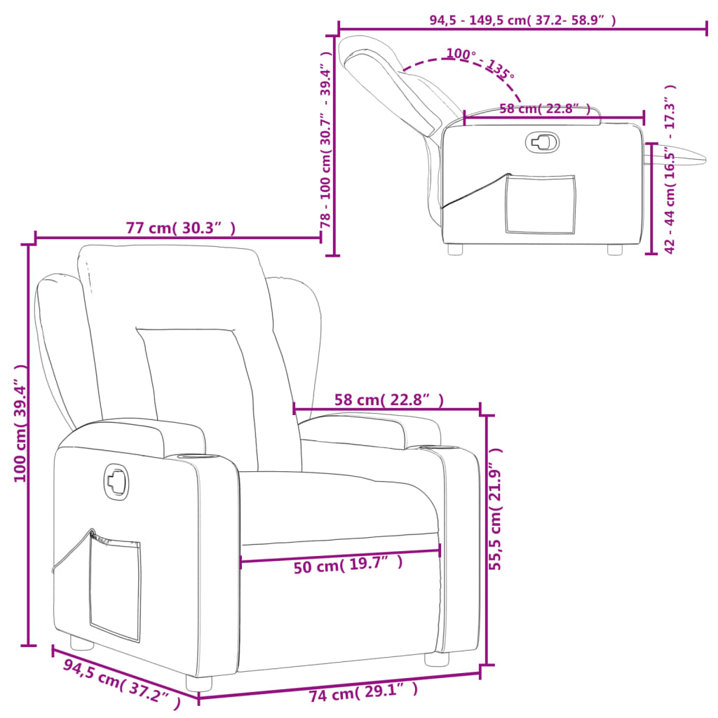 lænestol sort stof