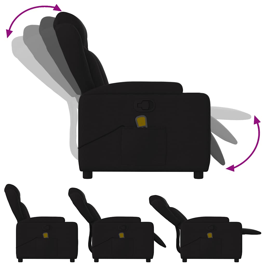 massagestol sort stof