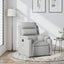 massagelænestol lysegrå stof