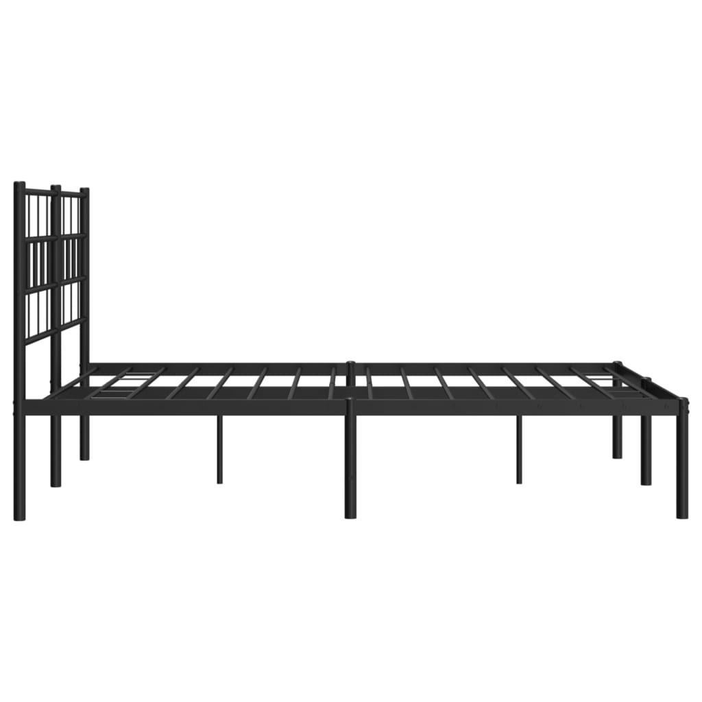 sengeramme med sengegavl 120x200 cm metal sort