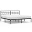 sengeramme med sengegavl 180x200 cm metal sort
