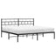 sengeramme med sengegavl 183x213 cm metal sort