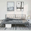 sengeramme med sengegavl 183x213 cm metal sort