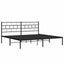 sengeramme med sengegavl 183x213 cm metal sort