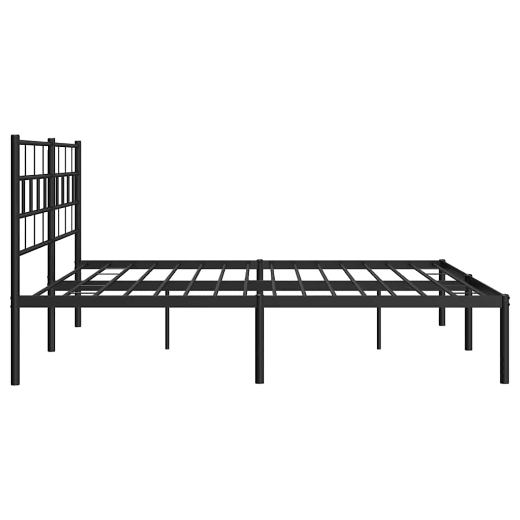 sengeramme med sengegavl 183x213 cm metal sort