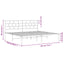 sengeramme med sengegavl 183x213 cm metal sort