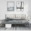 sengeramme med sengegavl 193x203 cm metal sort