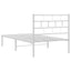 sengeramme med sengegavl 80x200 cm metal hvid