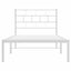 sengeramme med sengegavl 100x200 cm metal hvid